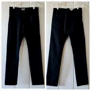 Smith & Mills Stretch Black Denim Straight Leg Mid Rise sz 32 x 32